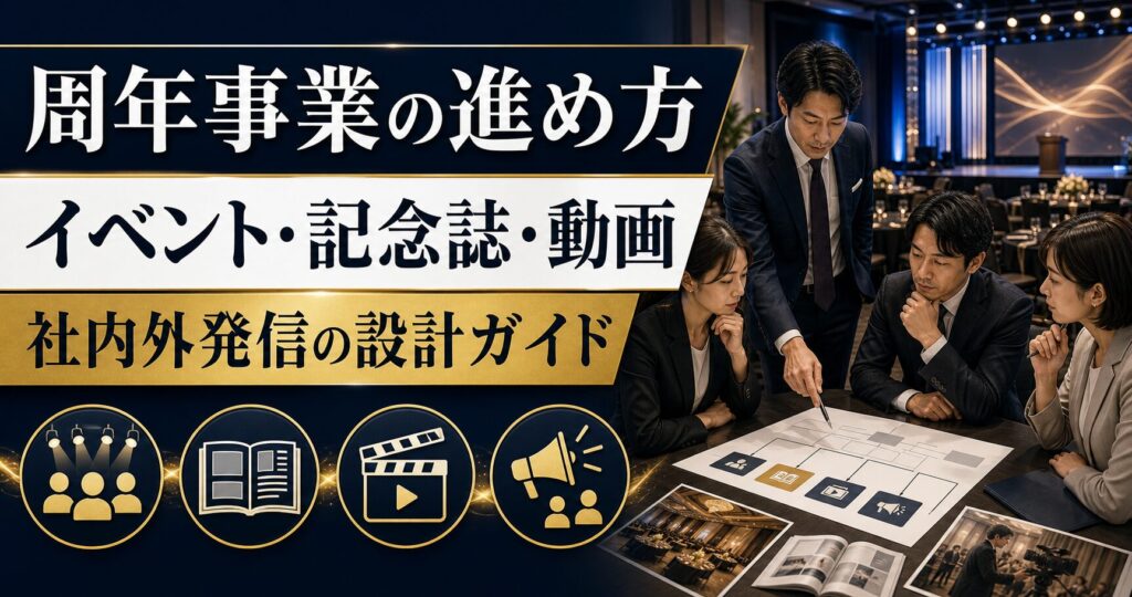 周年事業の進め方｜周年イベント・記念誌・動画・社内外発信の設計ガイド