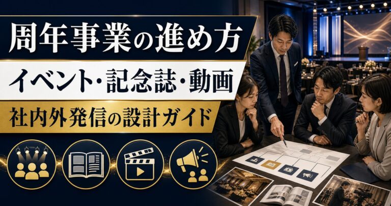 周年事業の進め方｜周年イベント・記念誌・動画・社内外発信の設計ガイド