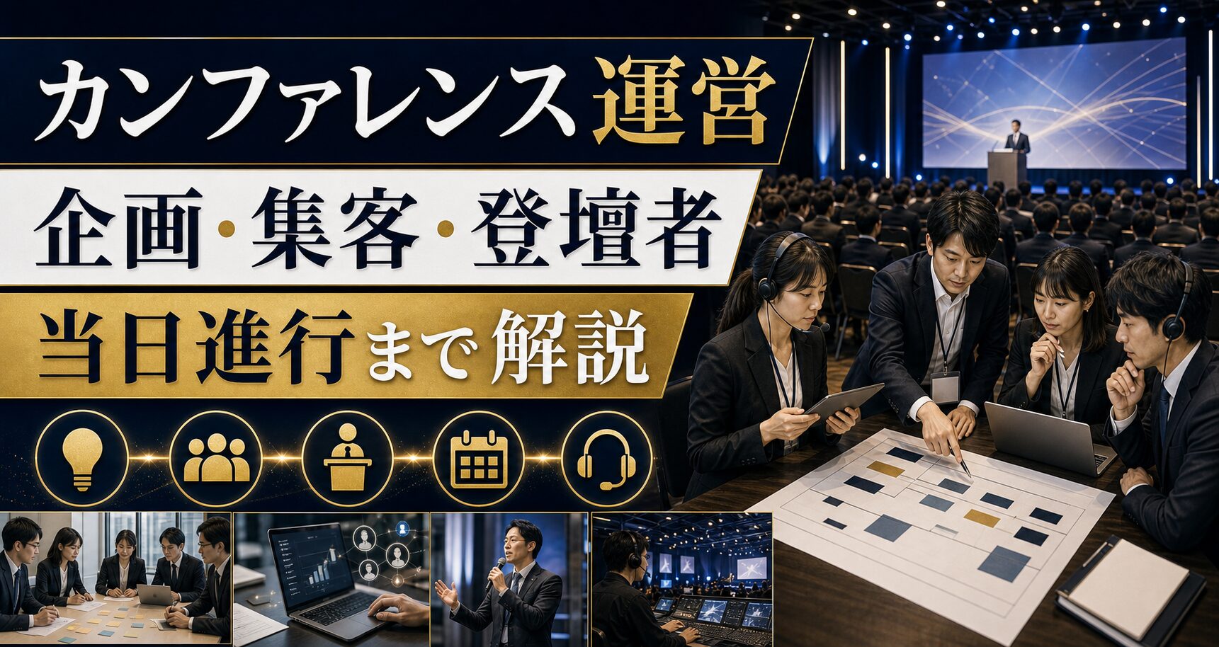 カンファレンス運営の完全ガイド｜企画・集客・登壇者・当日進行まで解説