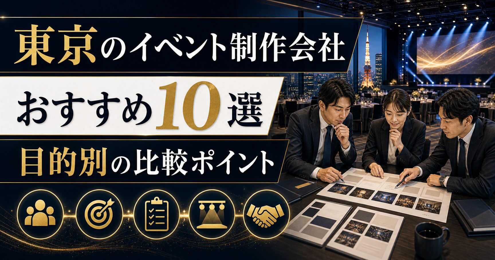 東京のイベント制作会社おすすめ10選|目的別の選び方と比較ポイント