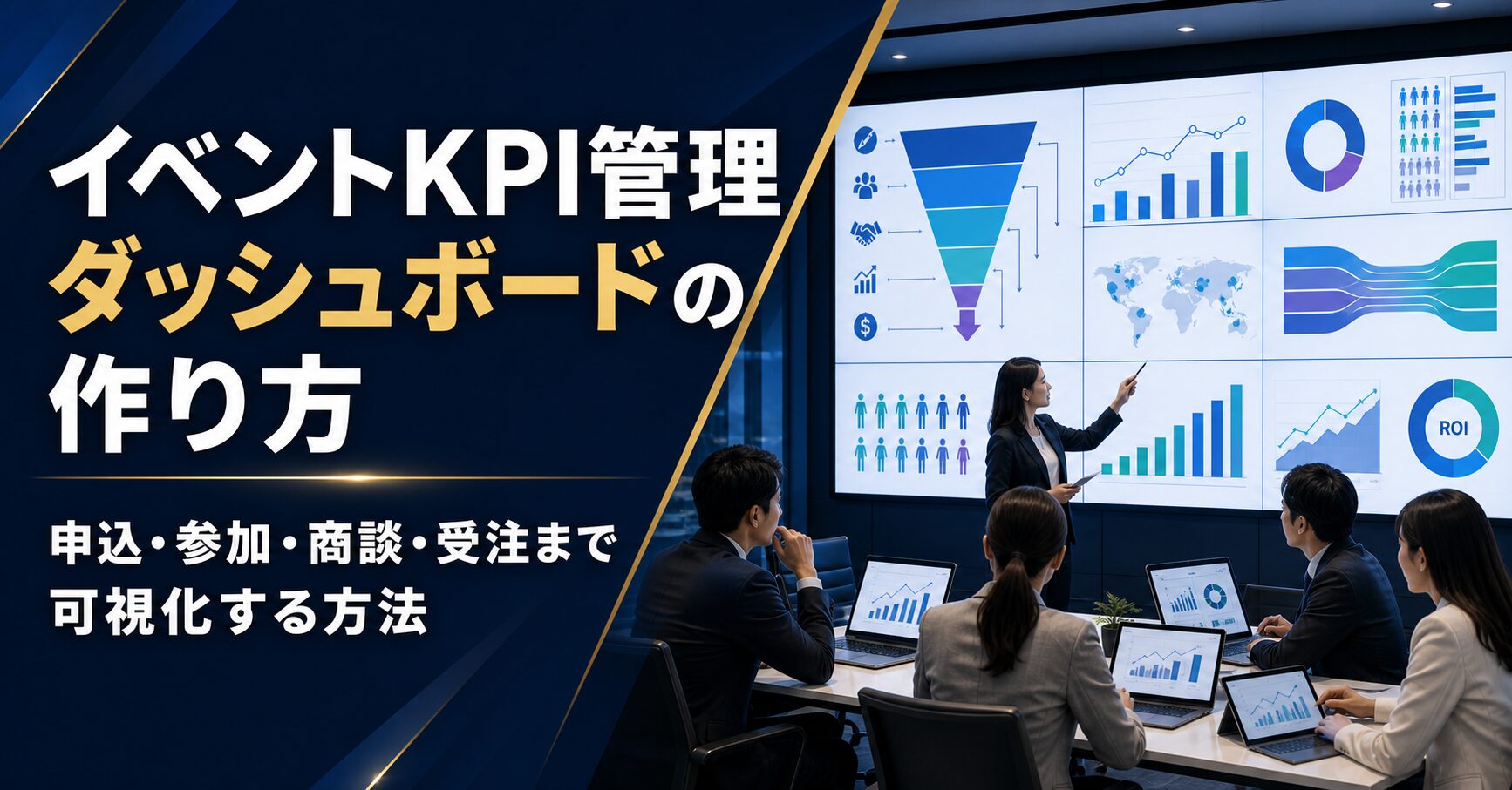 イベントKPI管理ダッシュボードの作り方｜申込・参加・商談・受注まで可視化する方法