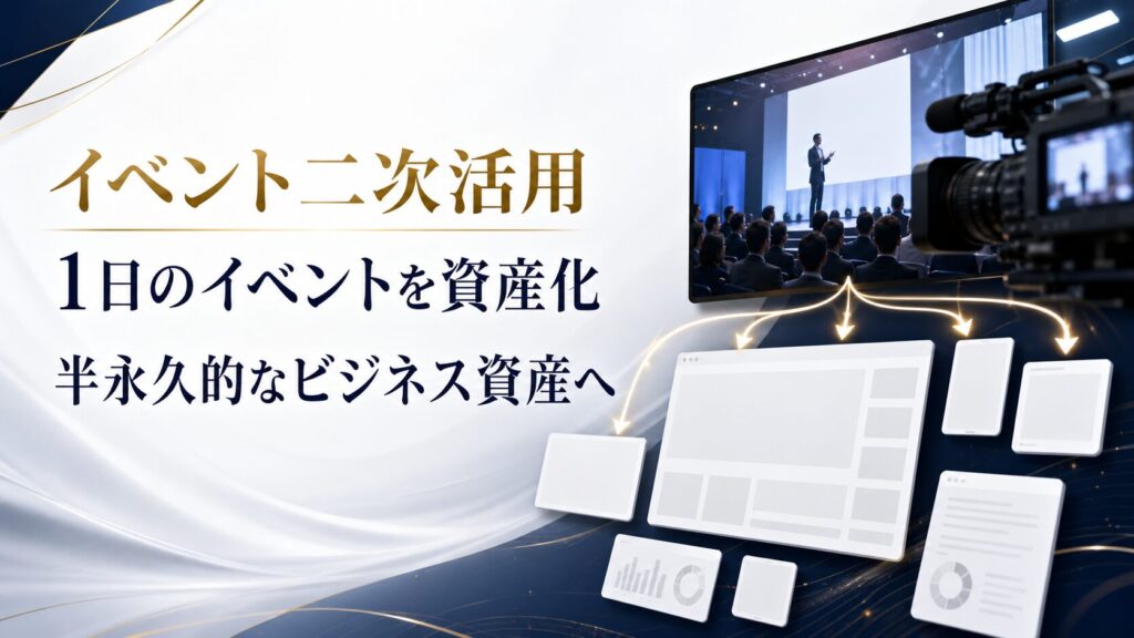 イベント二次活用の完全ガイド｜1日のイベントを半永久的なビジネス資産に変える方法