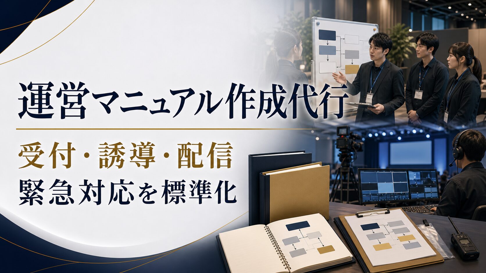 イベント運営マニュアル作成代行とは?受付・誘導・配信・緊急対応を標準化する方法