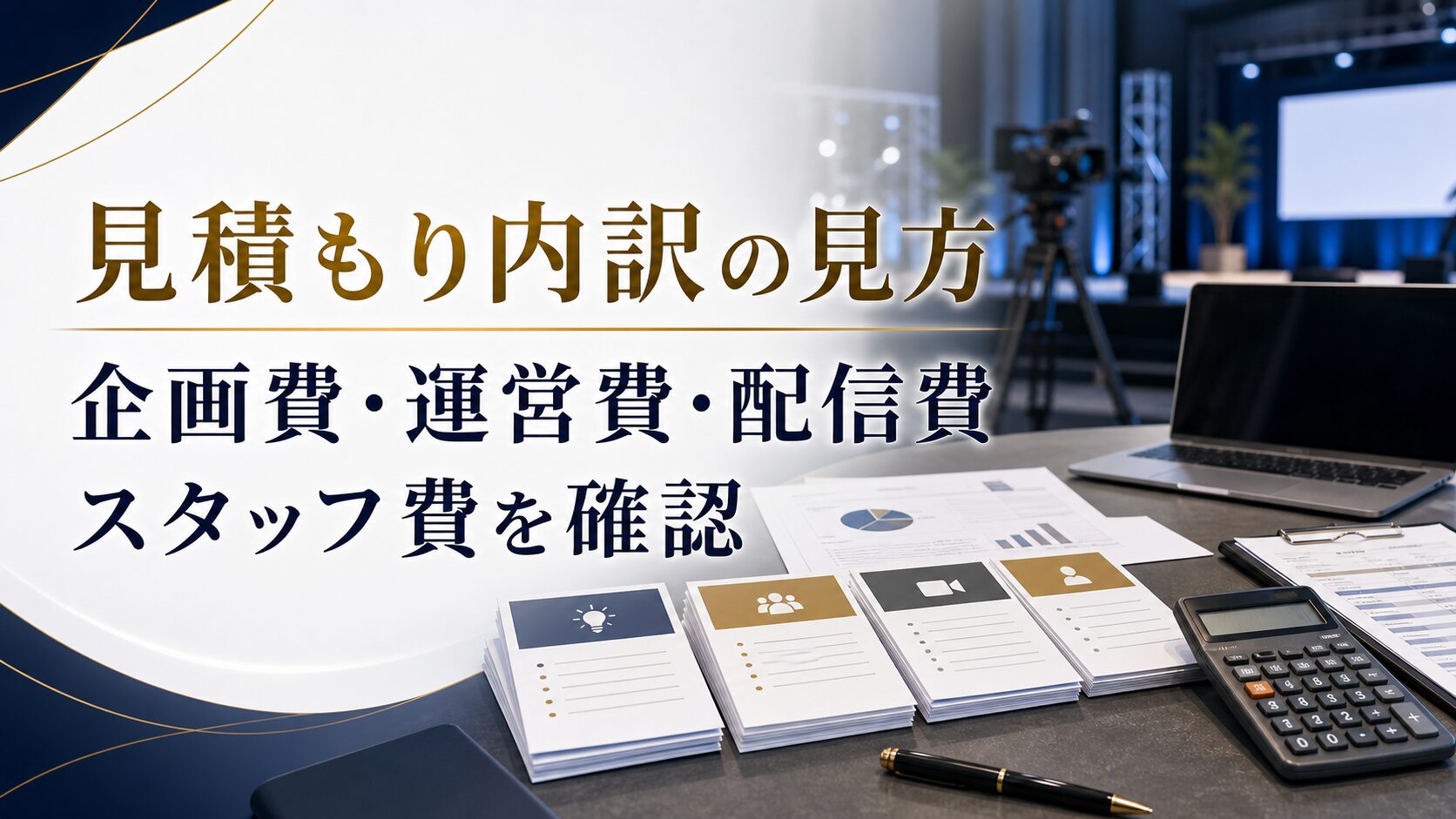 イベント制作会社の見積もり内訳|企画費・運営費・配信費・スタッフ費の見方