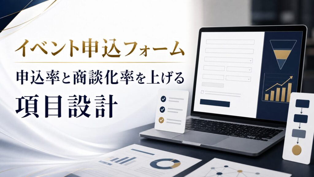 イベント申込フォームの作り方｜申込率と商談化率を上げる項目設計
