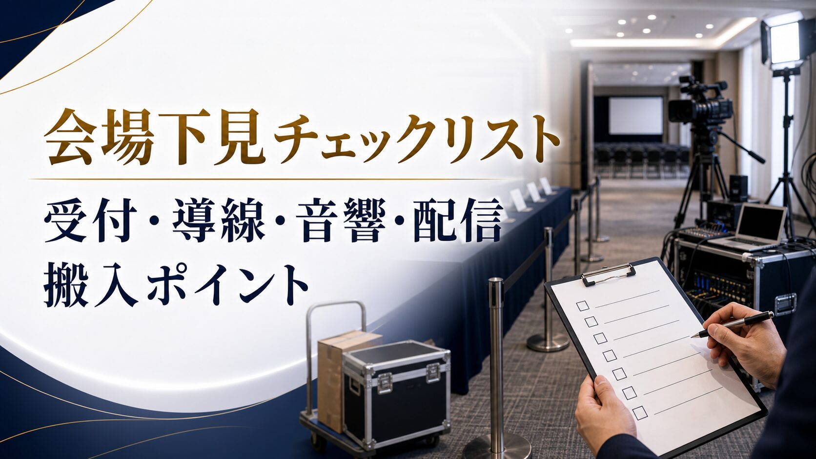 イベント会場の下見チェックリスト｜制作会社が確認する受付・導線・音響・配信・搬入ポイント