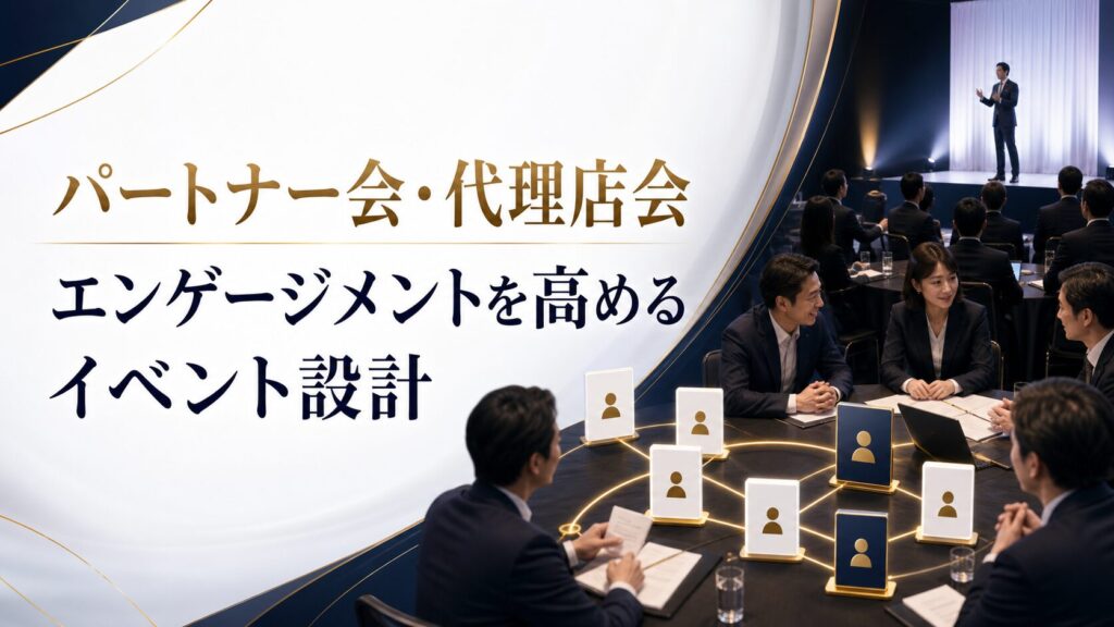 パートナー会・代理店会の企画方法｜販売代理店のエンゲージメントを高めるイベント設計