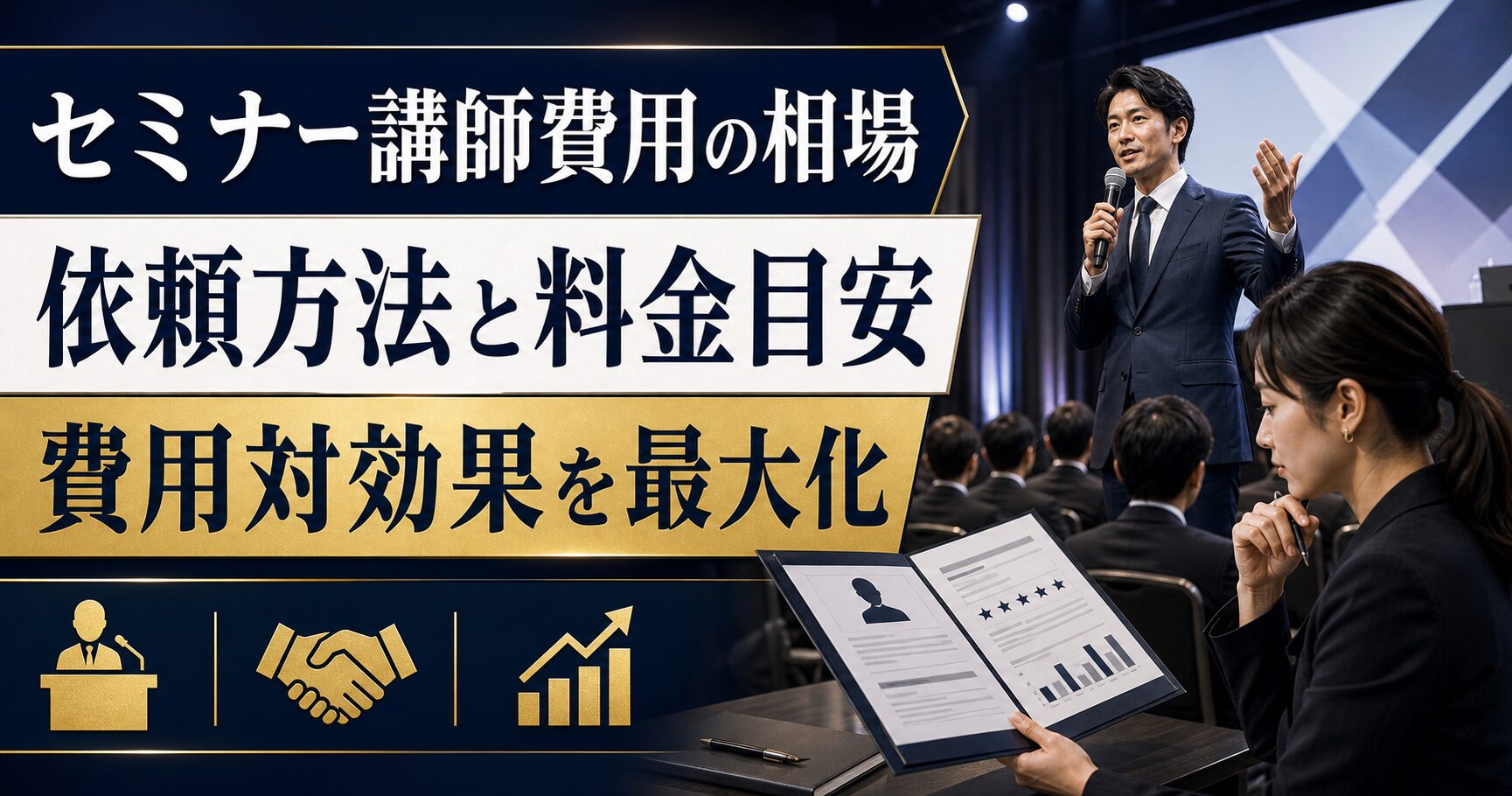 セミナー講師費用の相場と依頼方法｜種別・実績別の料金目安と費用対効果を最大化する選び方