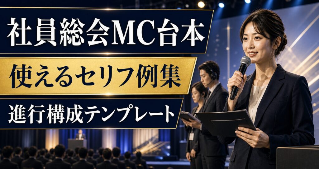 社員総会MC台本の書き方と使えるセリフ例集｜進行構成テンプレートとチェックリスト完全版