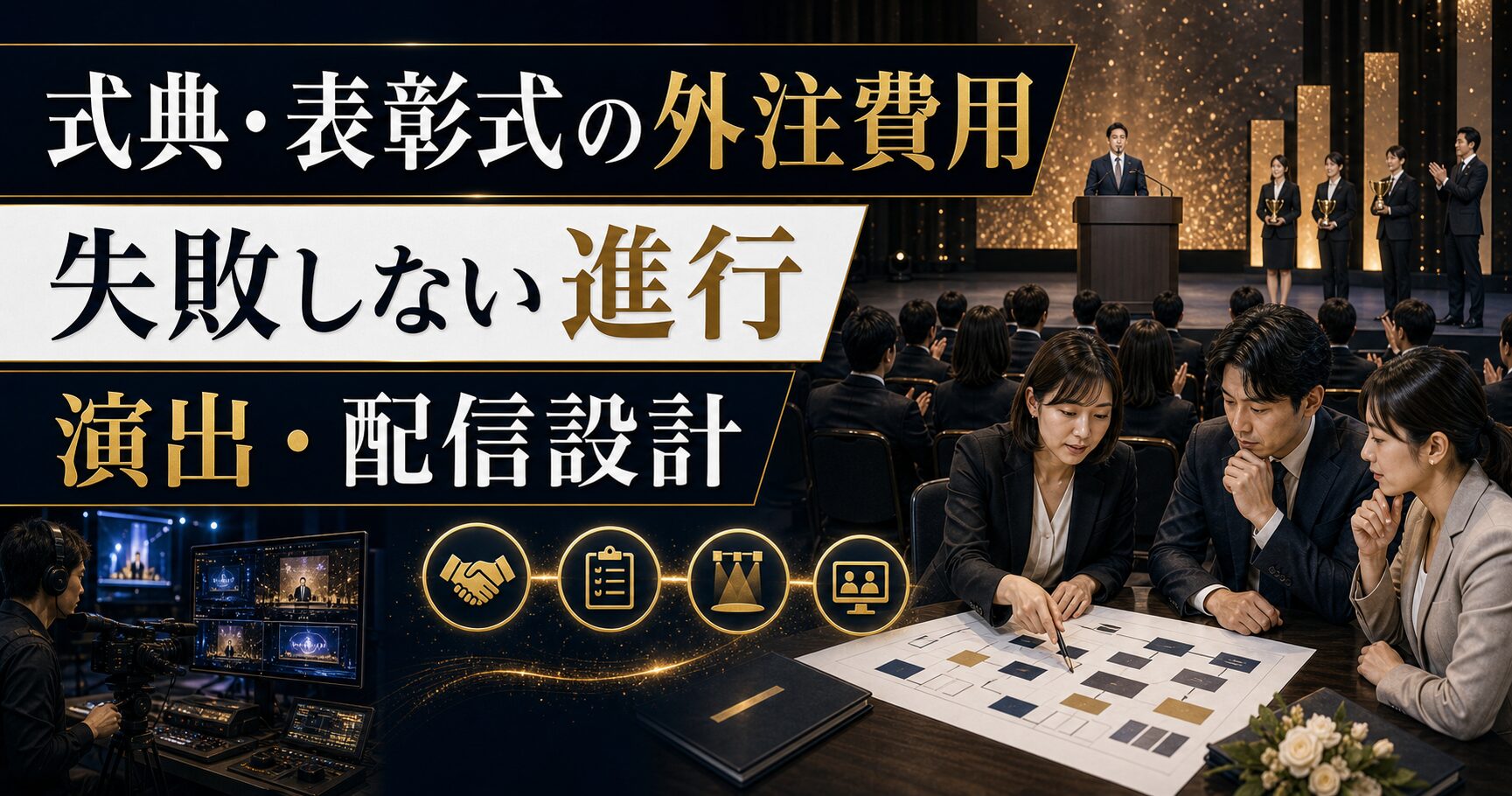 式典・表彰式の外注費用と運営会社の選び方｜失敗しない進行・演出・配信設計