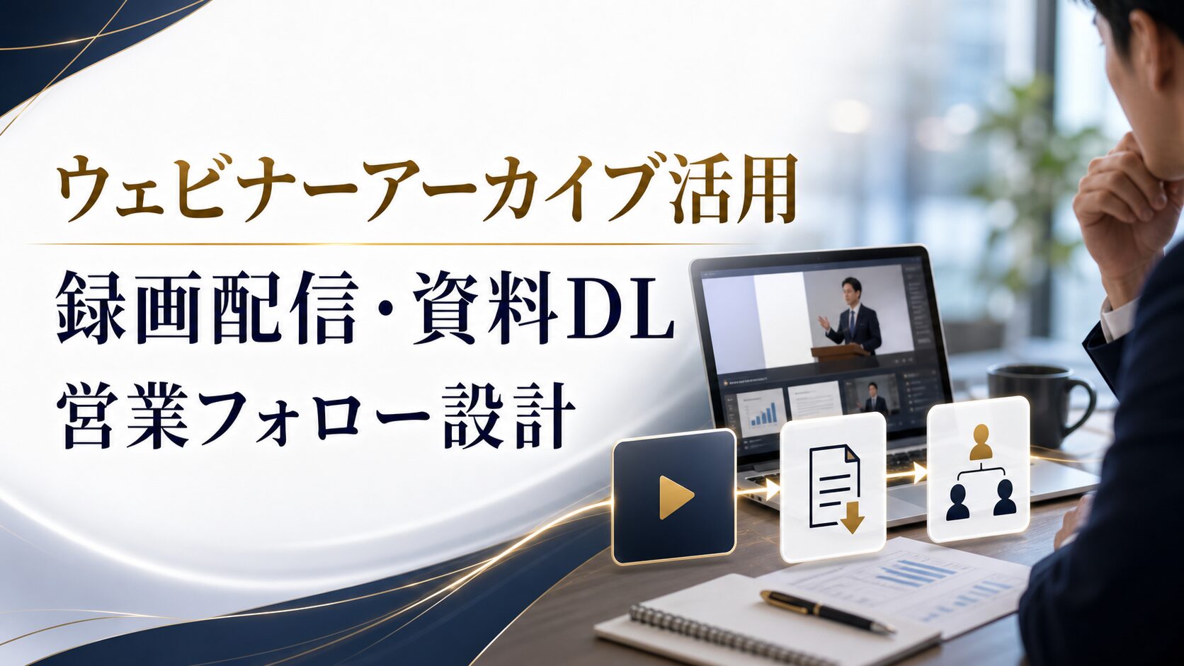 ウェビナーアーカイブ活用でリード獲得を伸ばす方法|録画配信・資料DL・営業フォロー設計