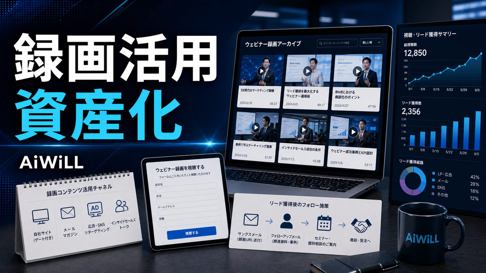 ウェビナー録画活用と資産化のアイキャッチ