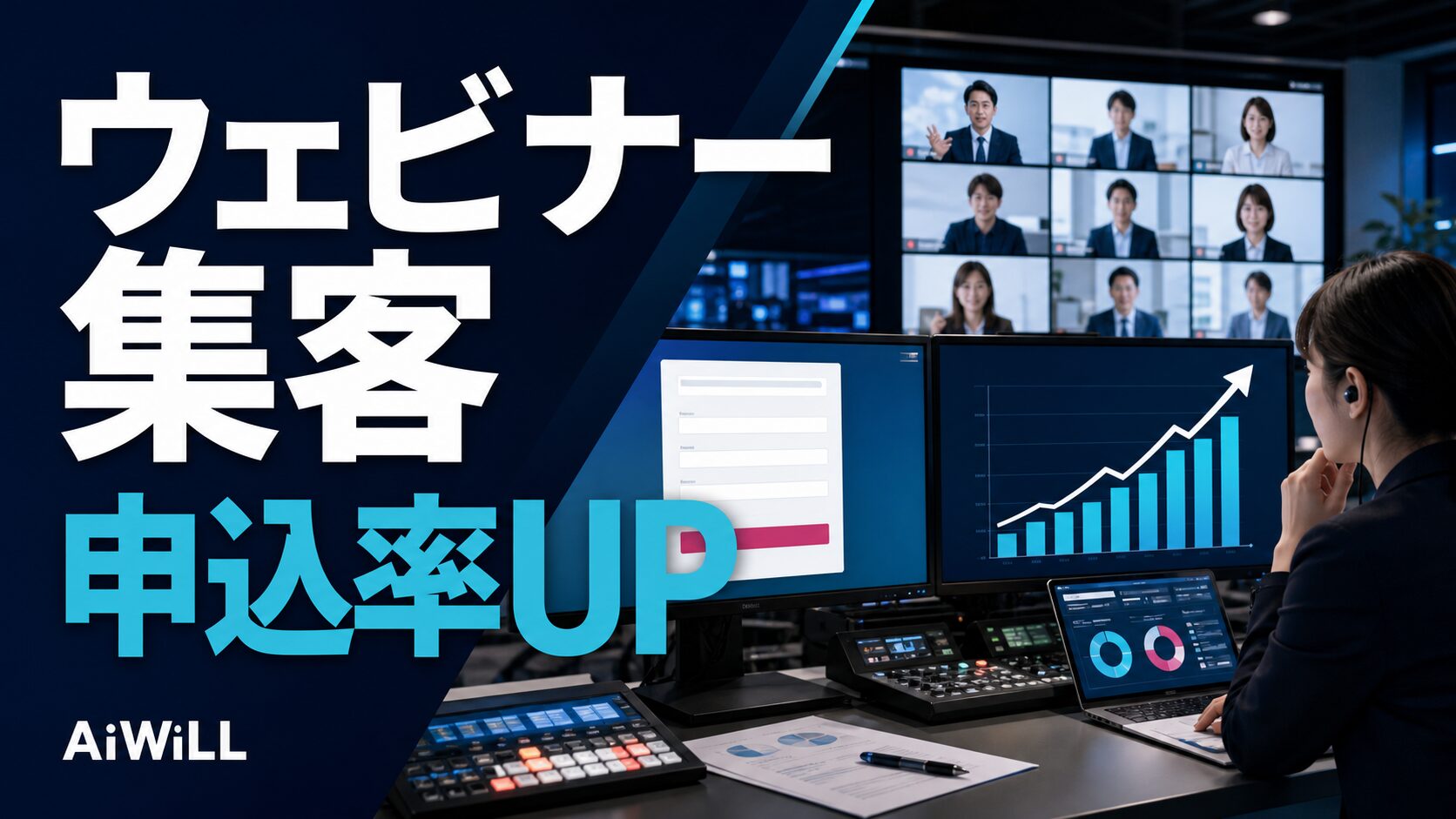 BtoBウェビナー集客と申込率改善のアイキャッチ